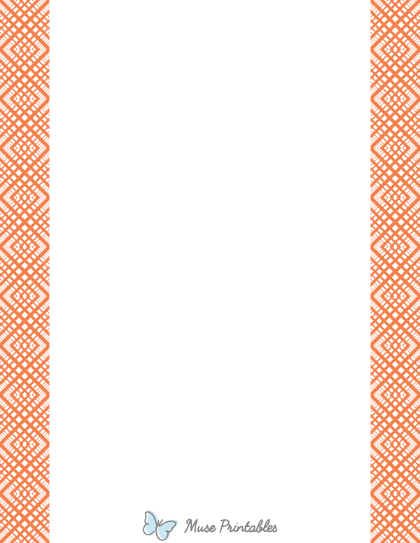 Orange Overlapping Diamond Border