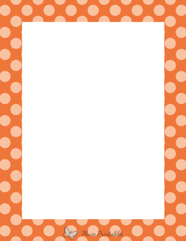 Orange Polka Dot Border