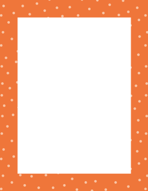 Orange Random Mini Polka Dot Border