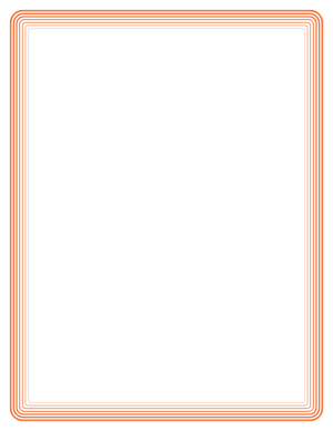Orange Rounded Concentric Line Border