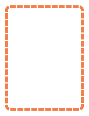 Orange Rounded Thick Dashed Line Border
