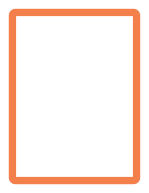 Orange Rounded Thick Line Border