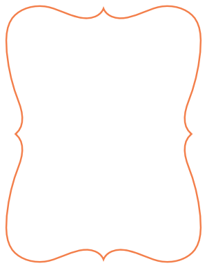 Orange Simple Bracket Frame Border