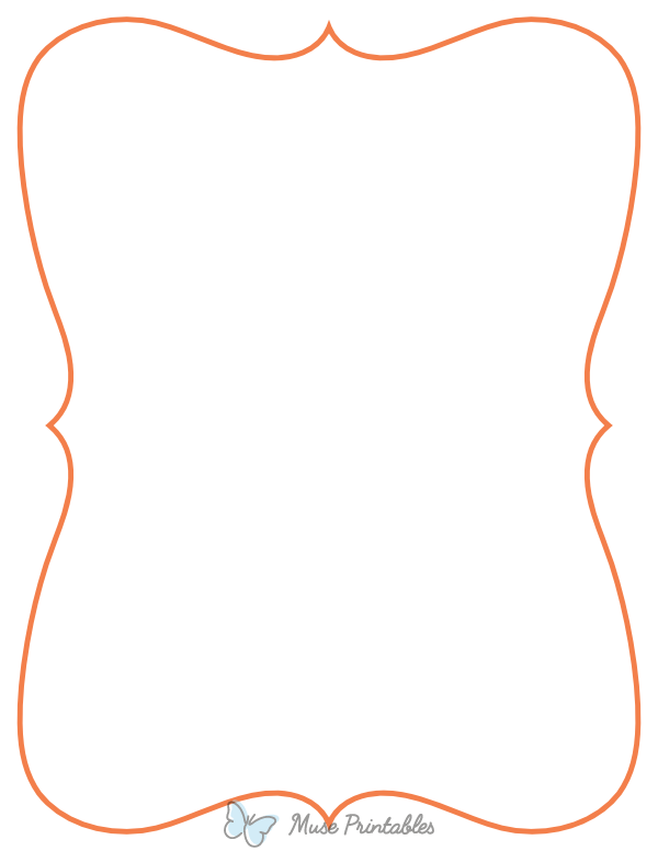 Orange Simple Bracket Frame Border