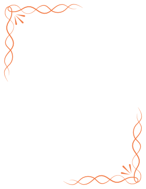 Orange Simple Knot Border