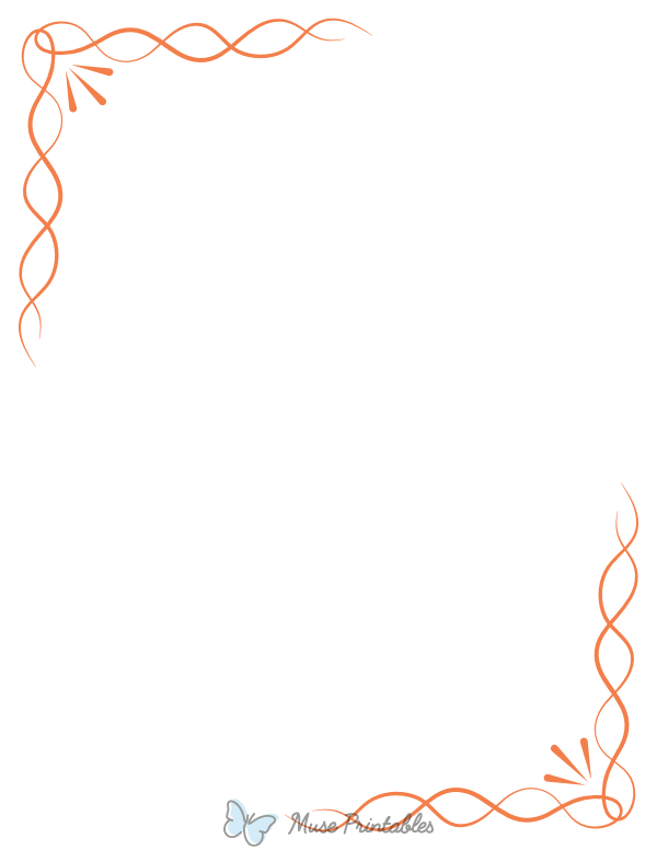 Orange Simple Knot Border