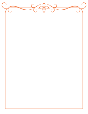 Orange Simple Ornate Border