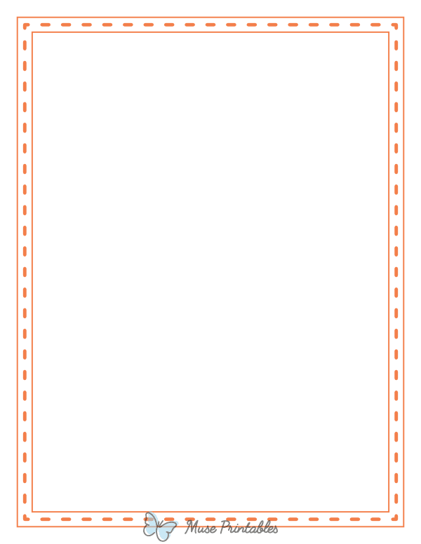 Orange Stitch Frame Border