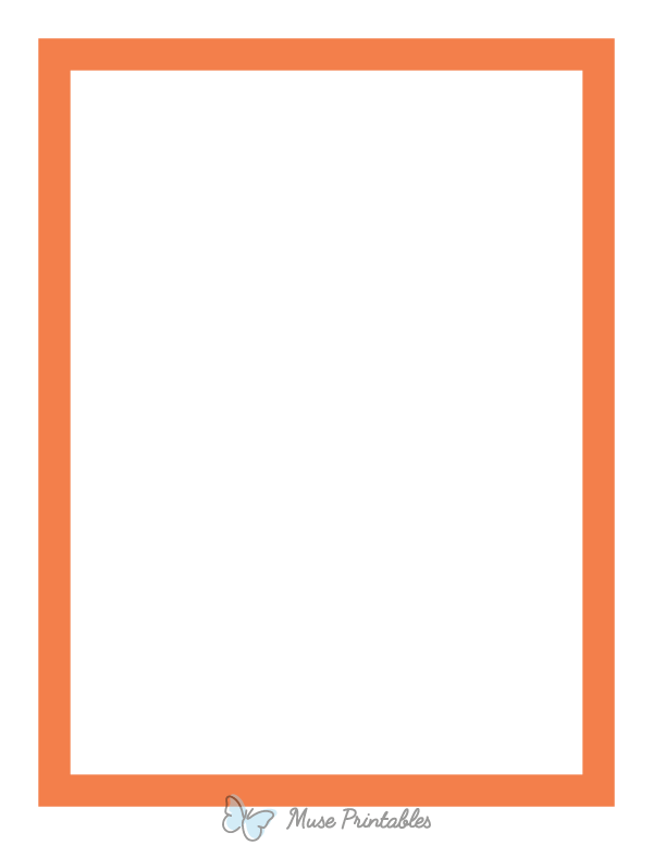 Orange Thick Line Border