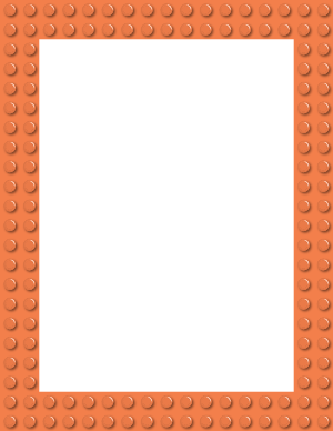 Orange Toy Block Border