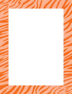 Orange Zebra Print Border