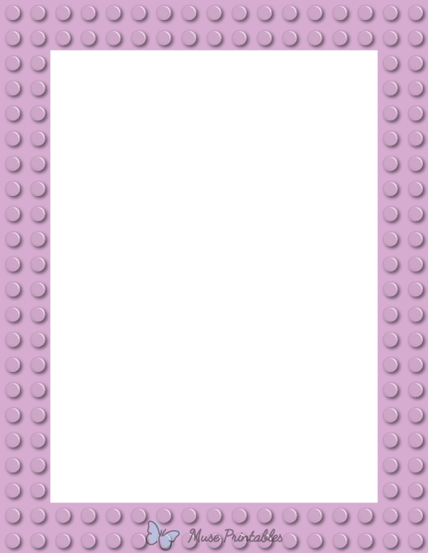 Pastel Purple Toy Block Border