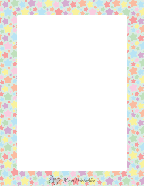 Pastel Flags - Landscape Page Border