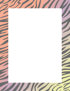Pastel Zebra Print Border