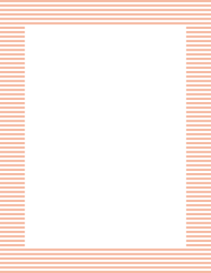 Peach And White Mini Horizontal Striped Border