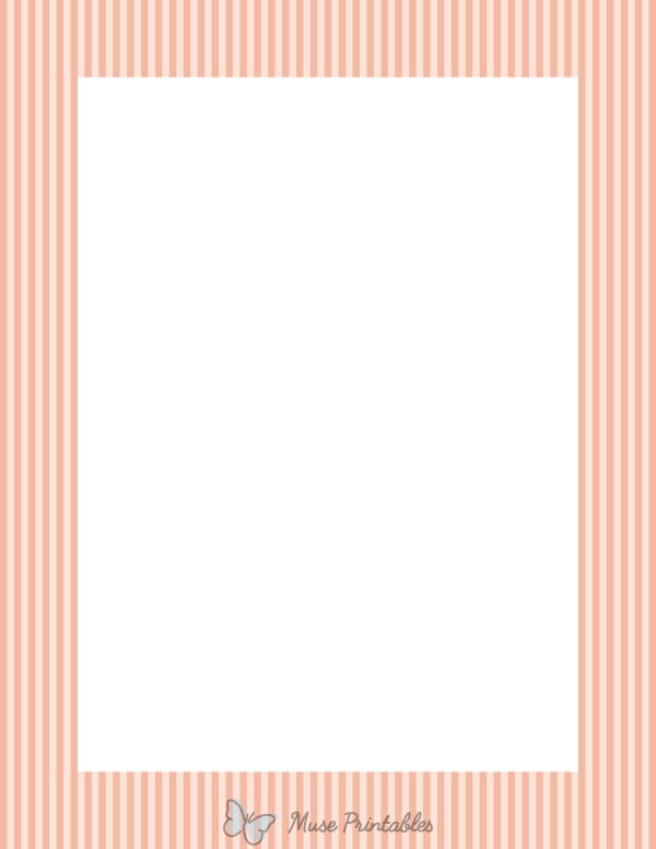 Peach Mini Vertical Striped Border