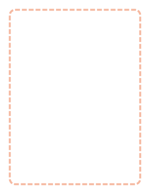 Peach Rounded Medium Dashed Line Border