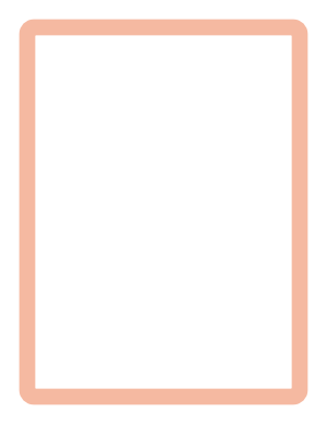 Peach Rounded Thick Line Border