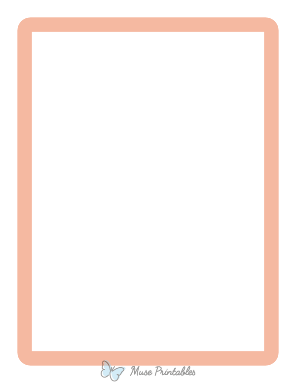 Peach Rounded Thick Line Border