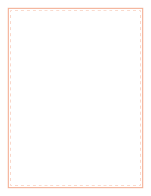 Peach Solid And Dashed Line Border