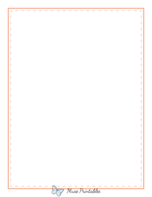 Peach Solid And Dashed Line Border
