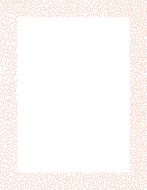 Peach Squiggly Line Border