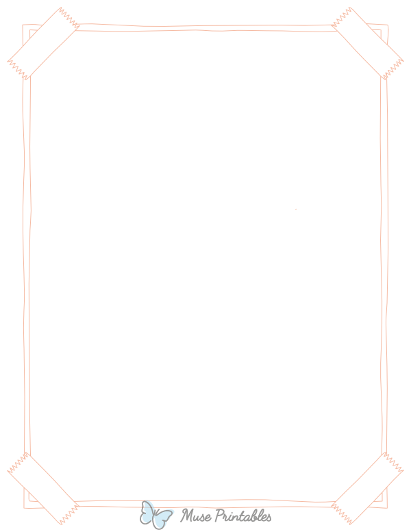Peach Taped Poster Border