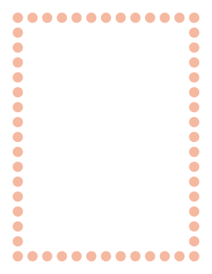 Peach Thick Dotted Line Border