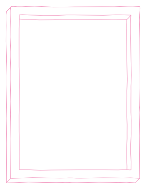 Pink 3d Doodle Frame Border