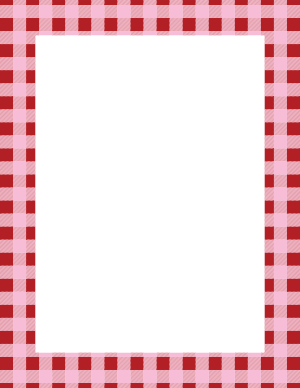 Pink and Red Buffalo Plaid Border
