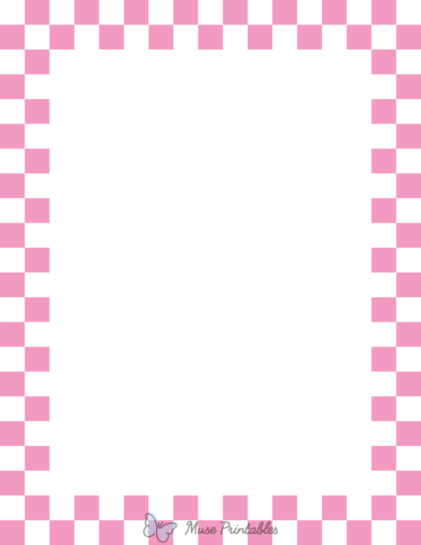 Pink and White Checkered Border