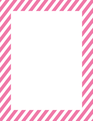 Pink And White Diagonal Striped Border