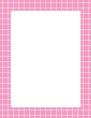 Pink and White Graph Check Border