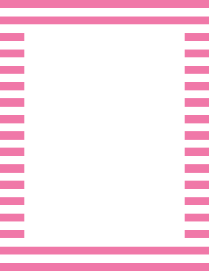 Pink And White Horizontal Striped Border