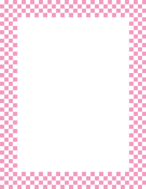 Pink and White Mini Checkered Border