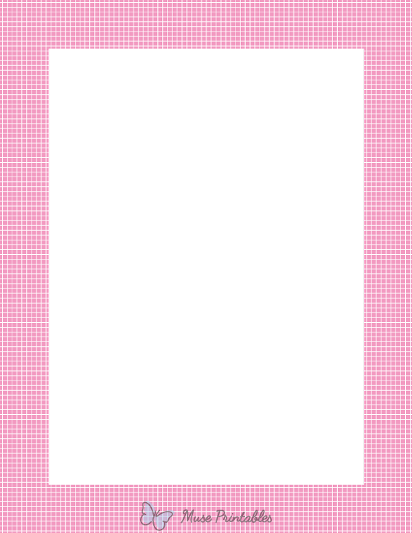 Pink and White Pin Check Border