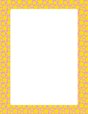 Pink and Yellow Star Border