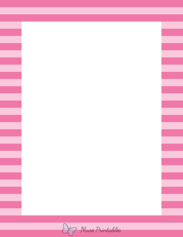 Pink Horizontal Striped Border