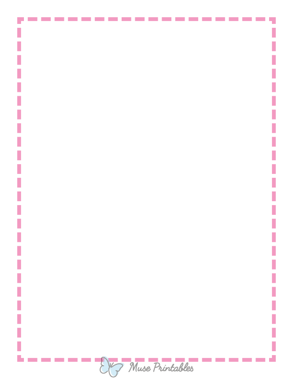 Pink Medium Dashed Line Border