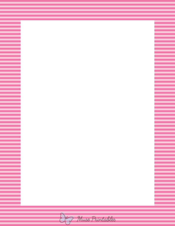 Pink Mini Horizontal Striped Border