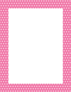 Pink Mini Polka Dot Border