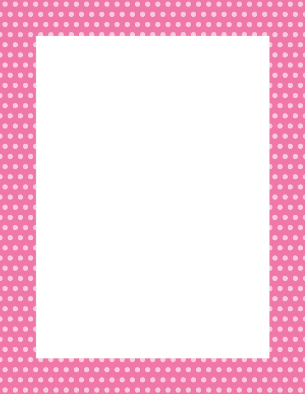 Pink Mini Polka Dot Border