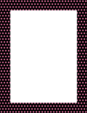 Pink on Black Mini Polka Dot Border