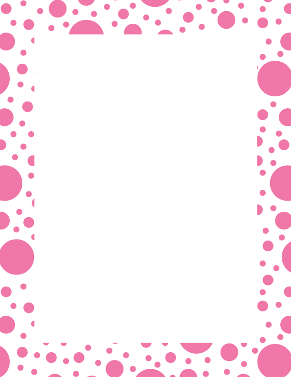 printable-pink-on-white-random-polka-dot-page-border