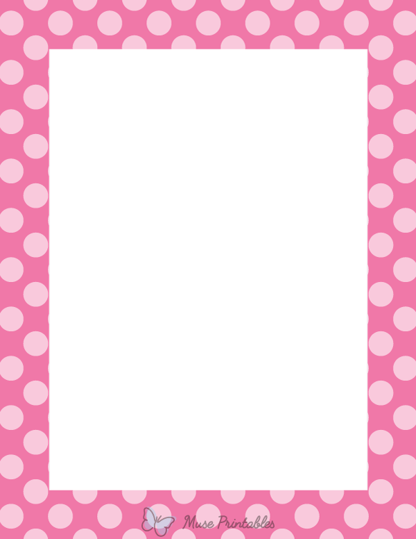 Pink Polka Dot Border