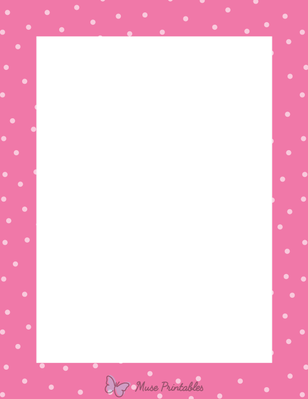 Pink Random Mini Polka Dot Border