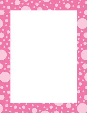 Pink Random Polka Dot Border