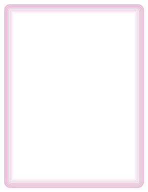 Pink Rounded Concentric Line Border