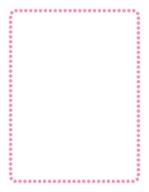 Pink Rounded Medium Dotted Line Border