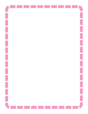 Pink Rounded Thick Dashed Line Border
